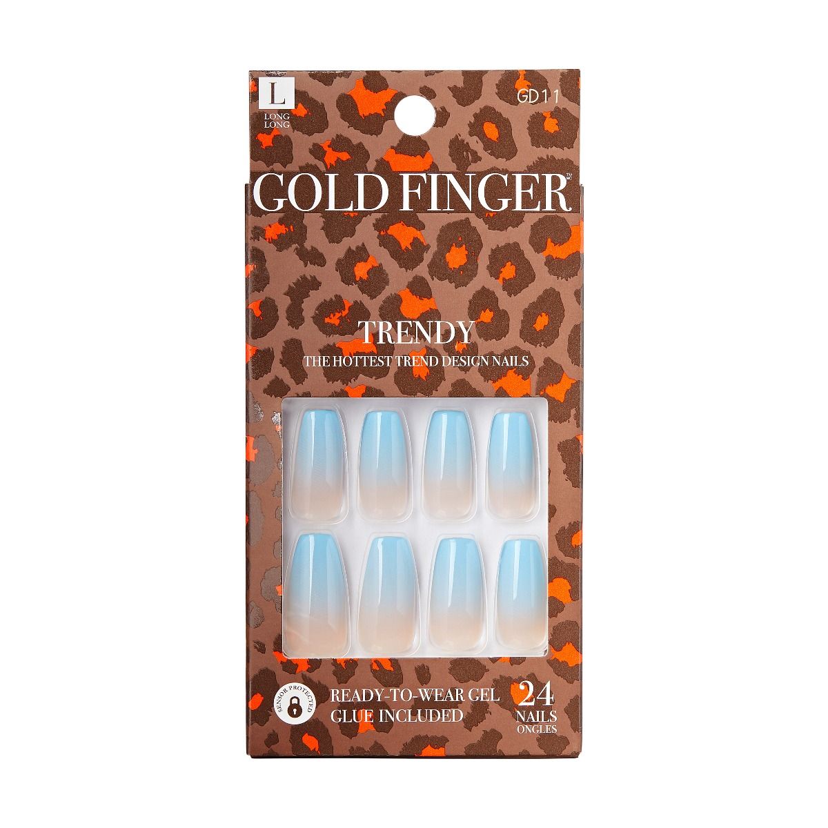 KISS Gold Finger Trendy 24 Nails #GD11(DC)