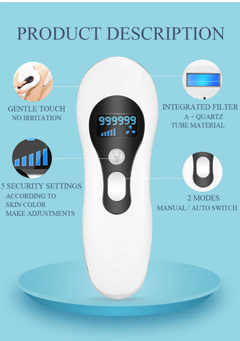 At-Home IPL Laser Hair Removal Device for Women