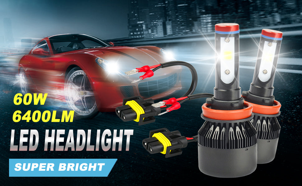 NAOEVO H11B LED Headlight Bulb 60W