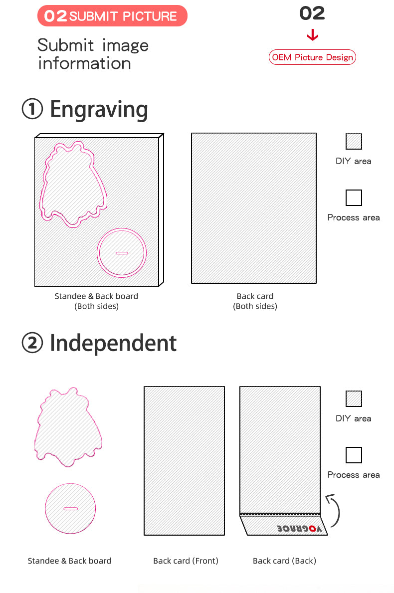 Custom Clear Acrylic Standees VOGRACE