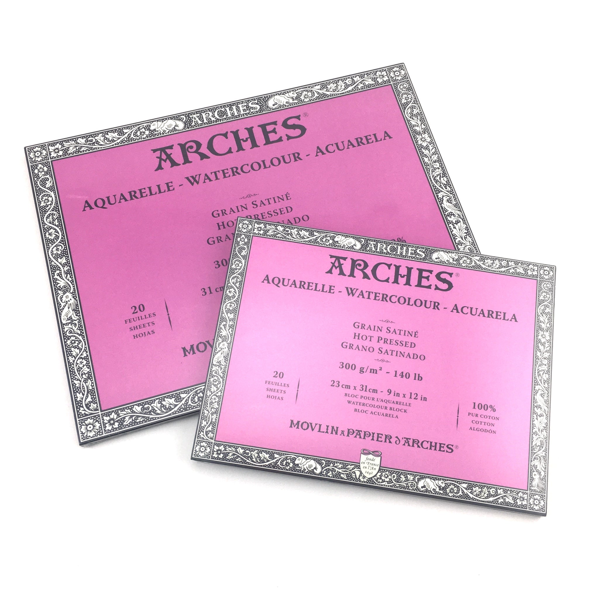 Arches Aquarelle Watercolor Block - Hot Press - 300 gsm
