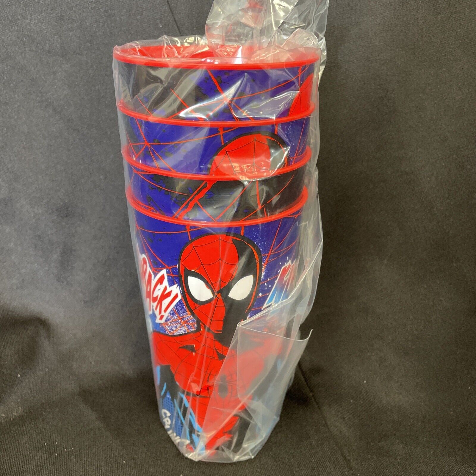 Marvel Spiderman Icon 600 ML Plastic Cup Set Of 4 BPA Free