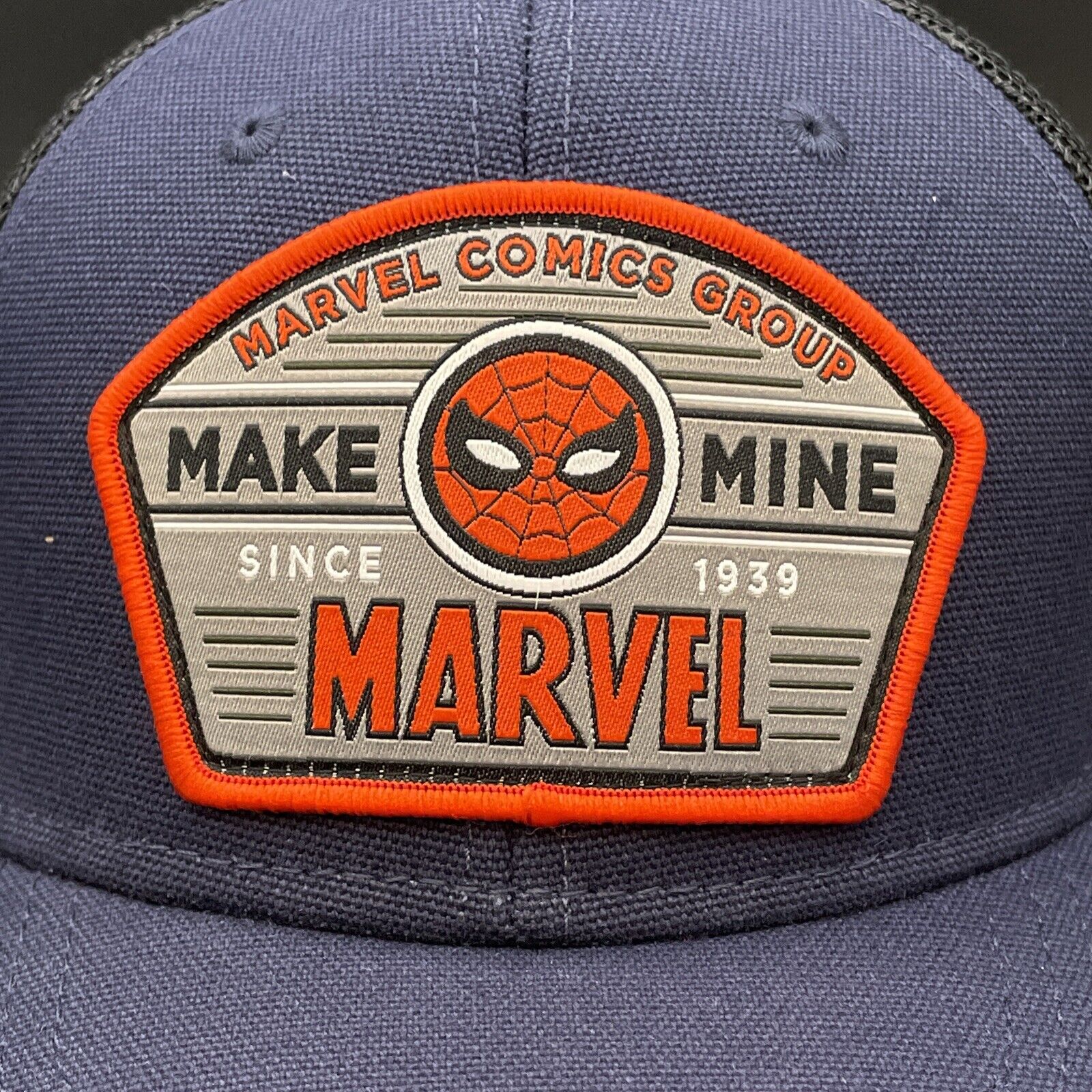 Spiderman Make Mine Marvel Navy Mens Trucker Hat