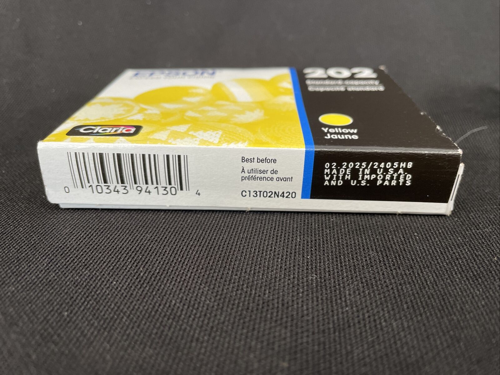 EPSON 202 YELLOW INK CARTRIDGES SEALED GENUINE in Box EXP 02/2025