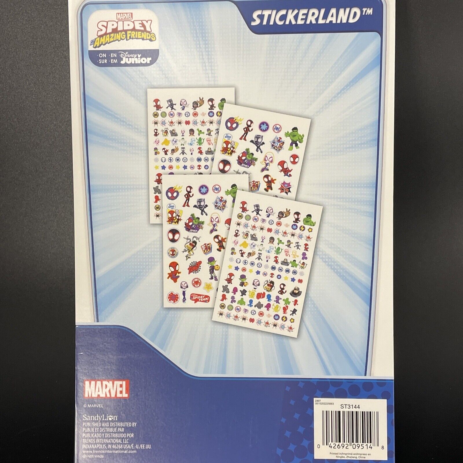 Marvel Spidey & His Amazing Friends 4Pages Of Stickers  Ages 3+