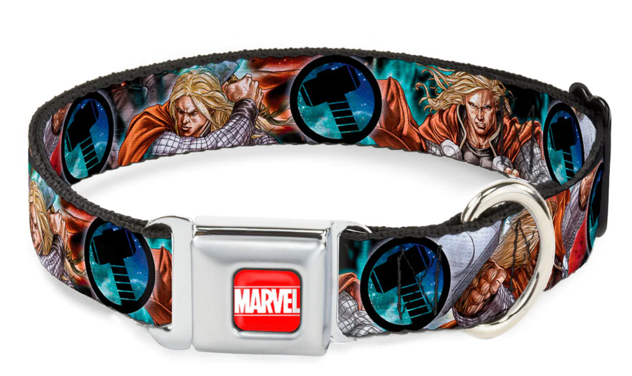 MARVEL UNIVERSE Seatbelt Buckle Collar - Astonishing Thor Large 15