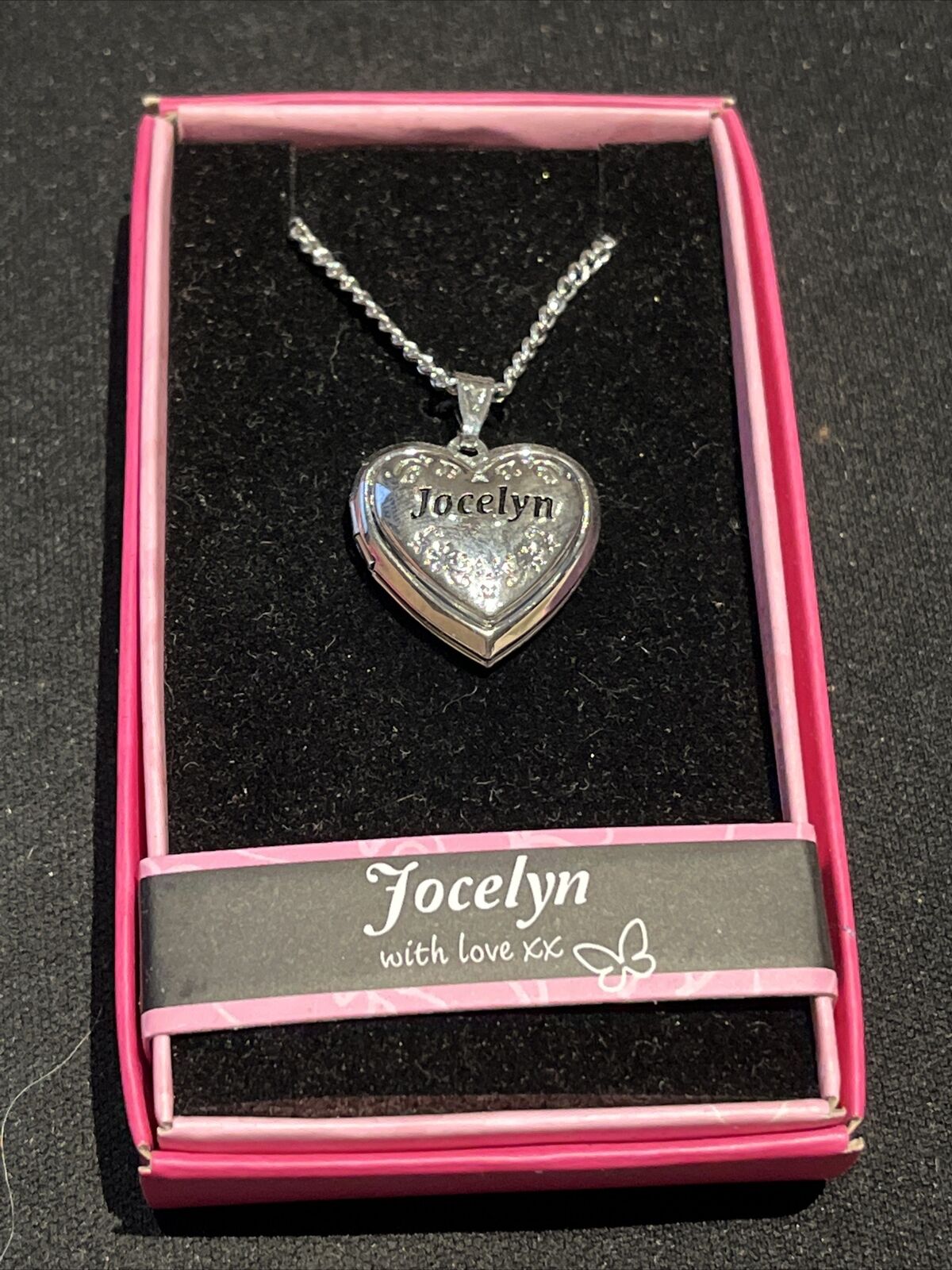 Heart Picture Locket With Love Necklace 16-18