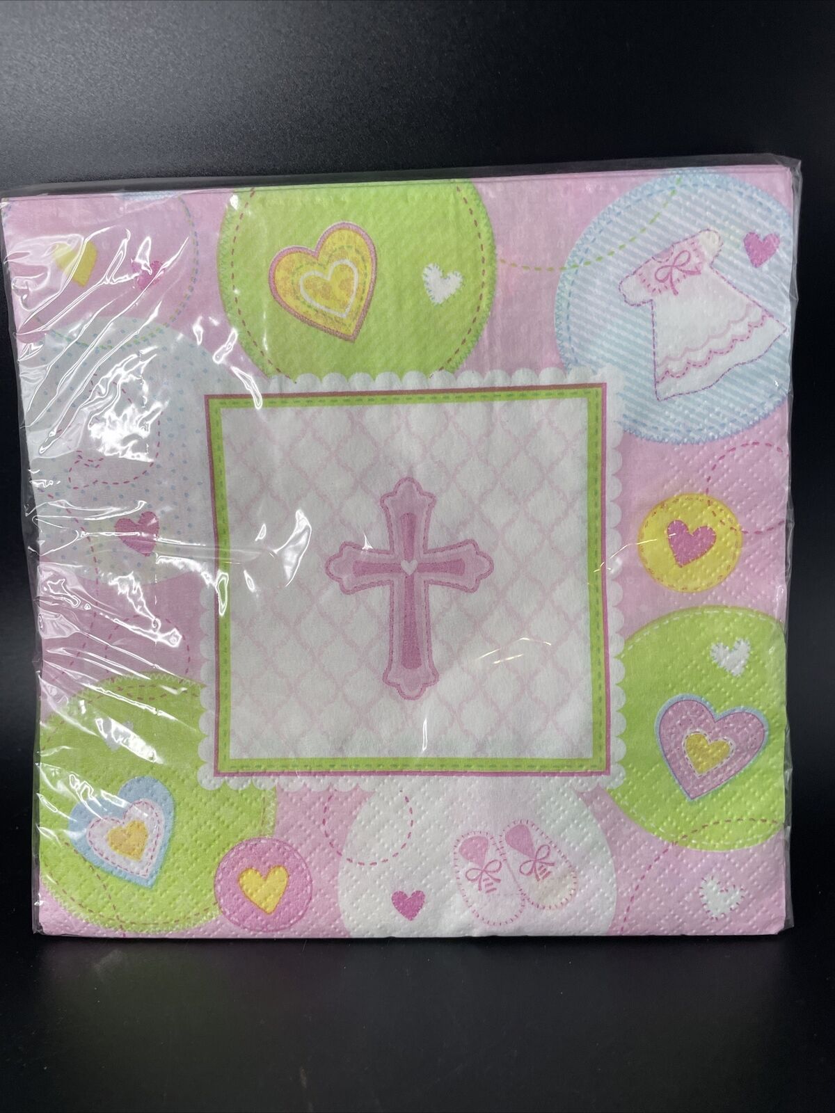 Pink Sweet Christening  Religious Lunch Napkins 16ct