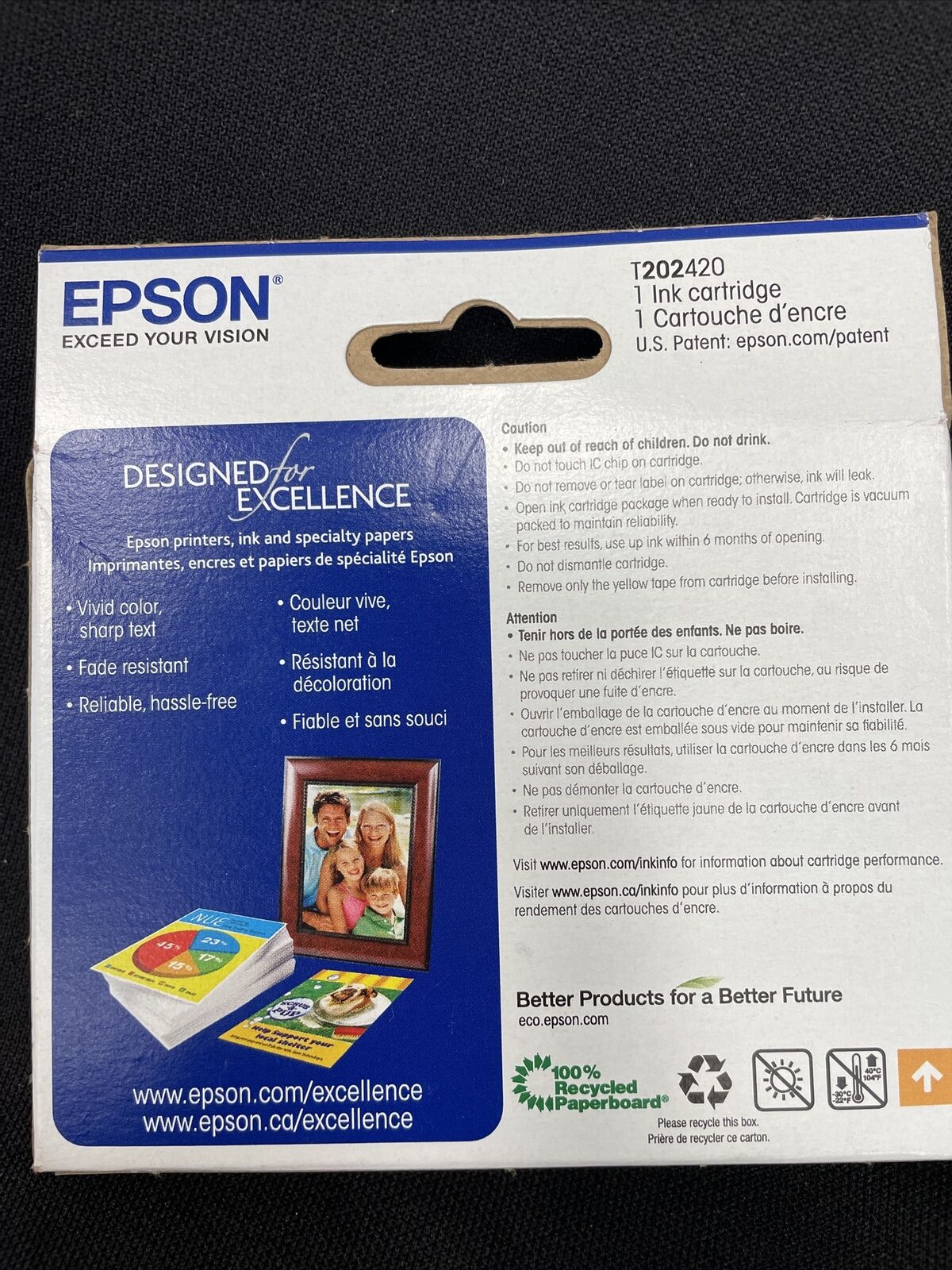 EPSON 202 YELLOW INK CARTRIDGES SEALED GENUINE in Box EXP 02/2025