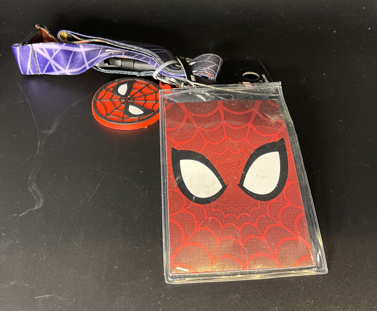 Marvel Spiderman Lanyard W/ Face Pose Charm Attached