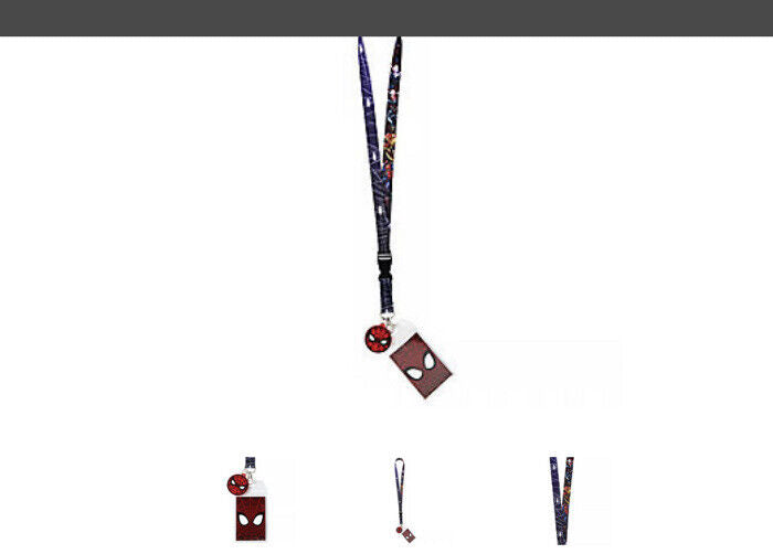 Marvel Spiderman Lanyard W/ Face Pose Charm Attached