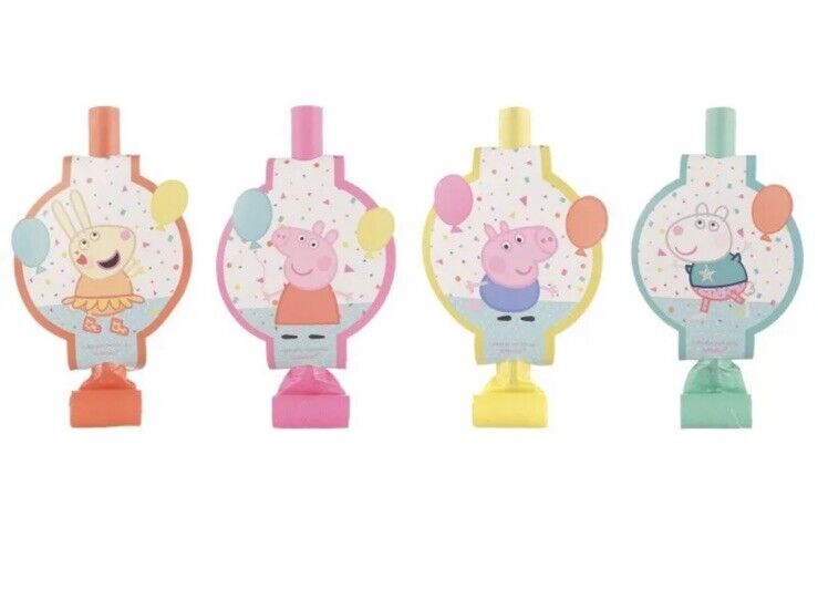 Peppa Pig Confetti Party Blowouts Pack Of 8 Party Supplies