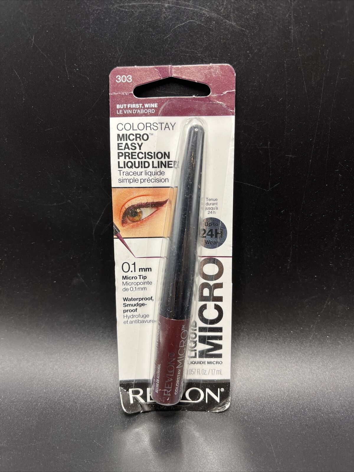 REVLON ColorStay Micro Easy Precision Liquid Liner, 303 But First,Wine.Micro Tip