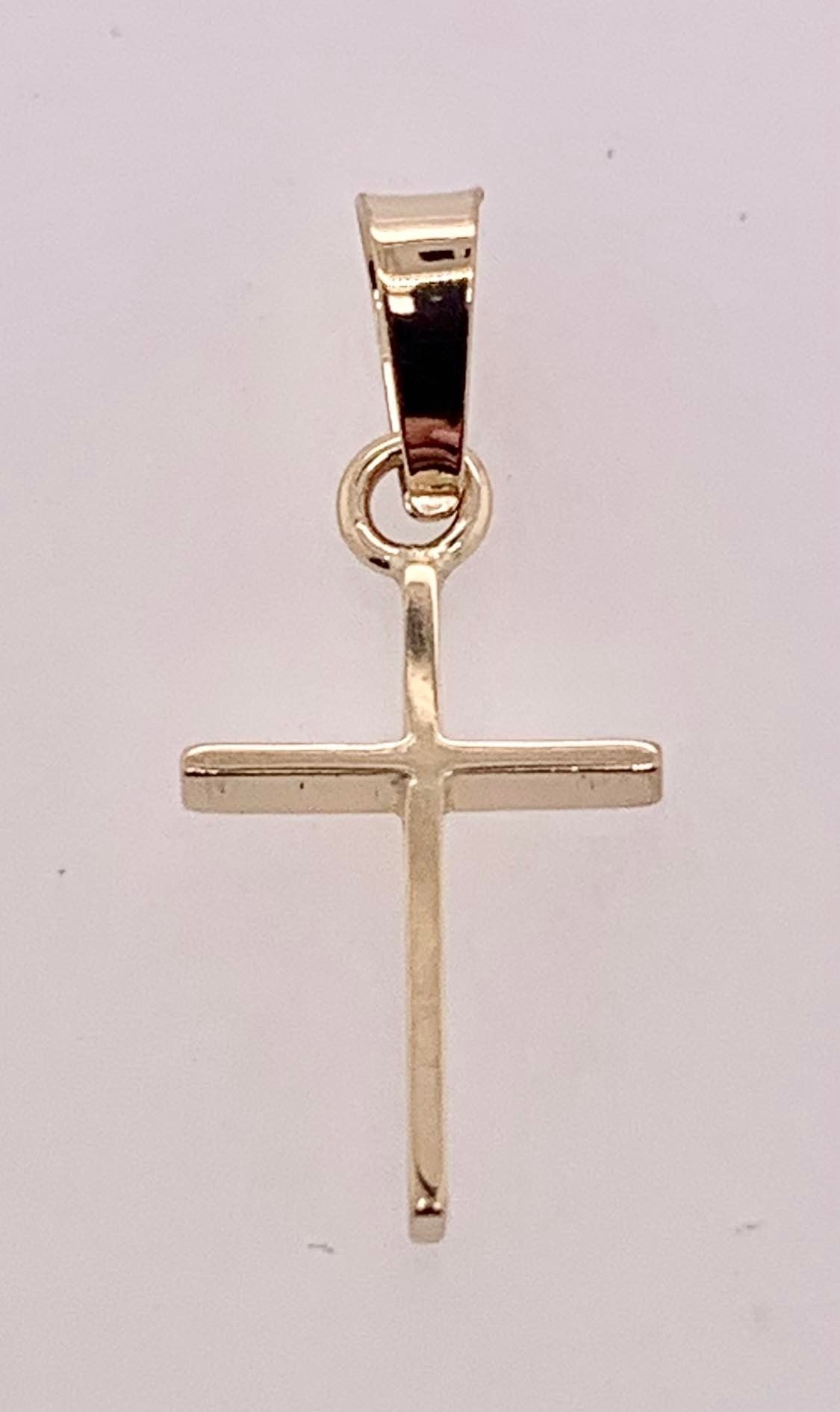 14K Yellow Gold Cross Pendant