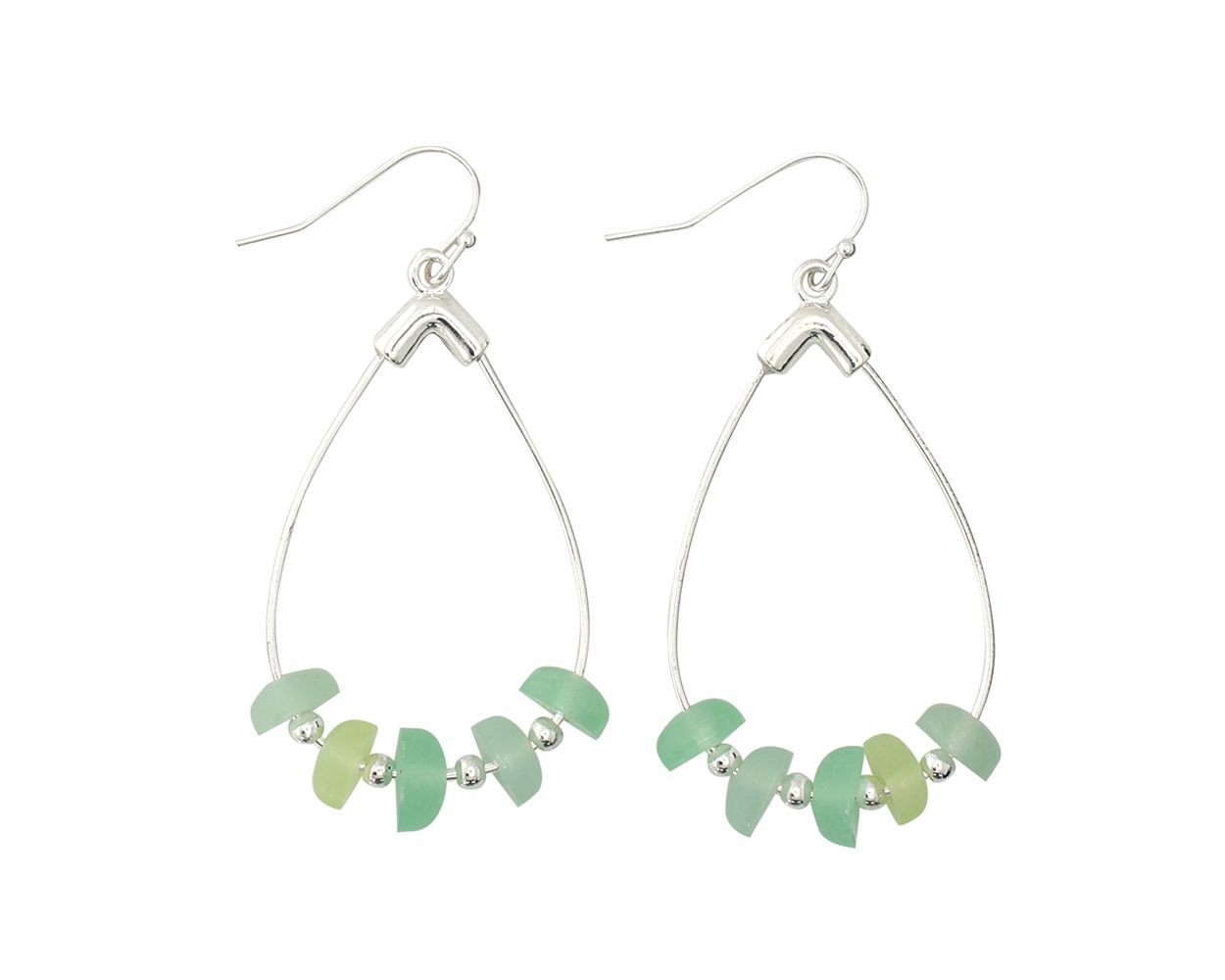 Wire Drops Frost Mint Earrings