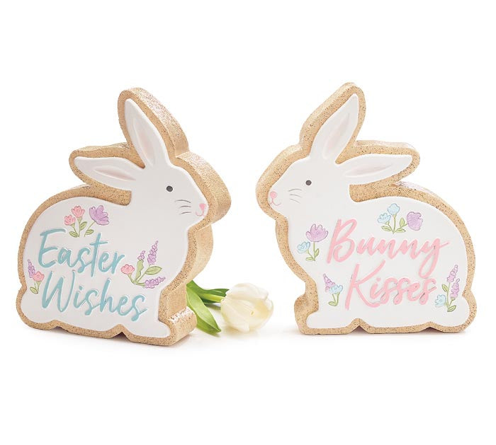 Message Bunny Cookie Shelf Sitters