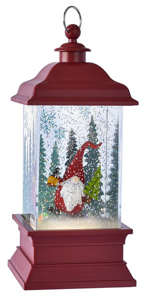 LED Light Up Shimmer Santa Gnome Lantern