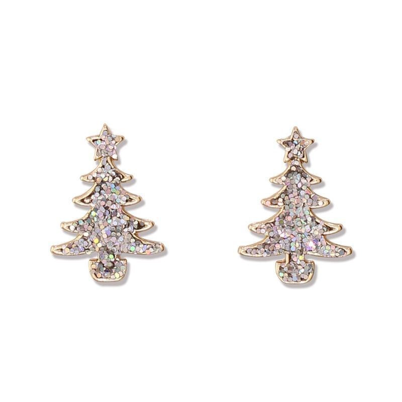 Glittering Christmas Trees Earrings
