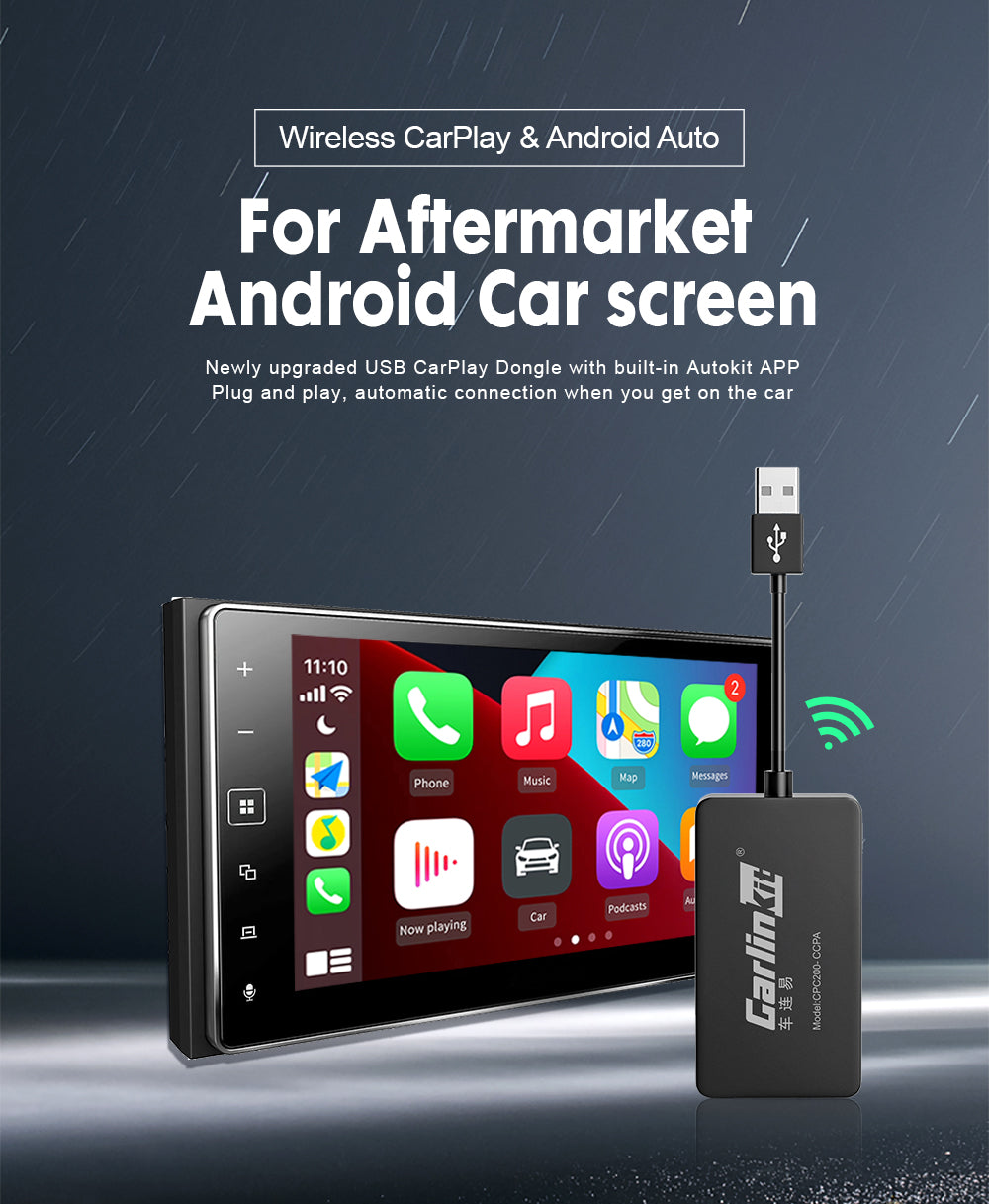 CP001 USB con cable CarPlay Dongle Android Auto Car Navigation Mini Box  Mirrorlink para Android iOS Abanopi CarPlay Dongle
