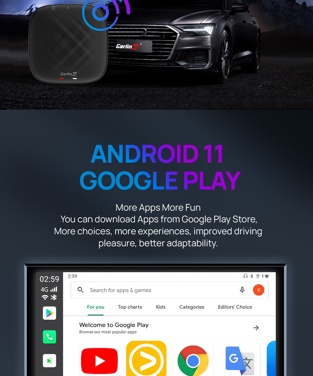 Carlinkit Android 11 CarPlay TBox Mini Wireless Android Auto & Apple C –  Carlinkit Wireless CarPlay Official Store