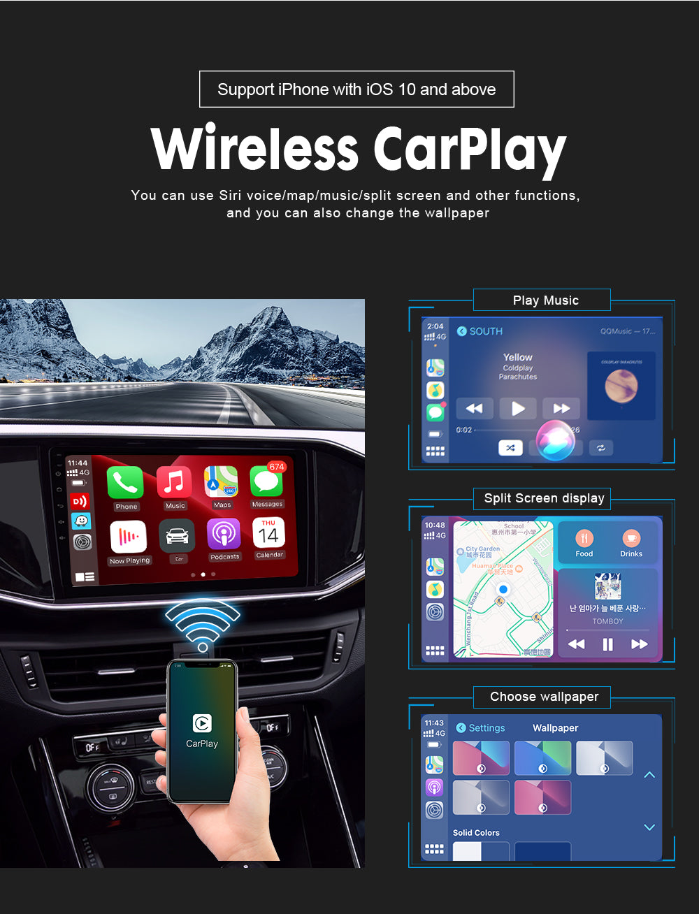 Carlinkit CarPlay boîtier sans fil Mini2 Ai boîte 5.0G Bluetooth WiFi  connexion automatique Plug and Play adaptateur CarPlay sans fil Waze