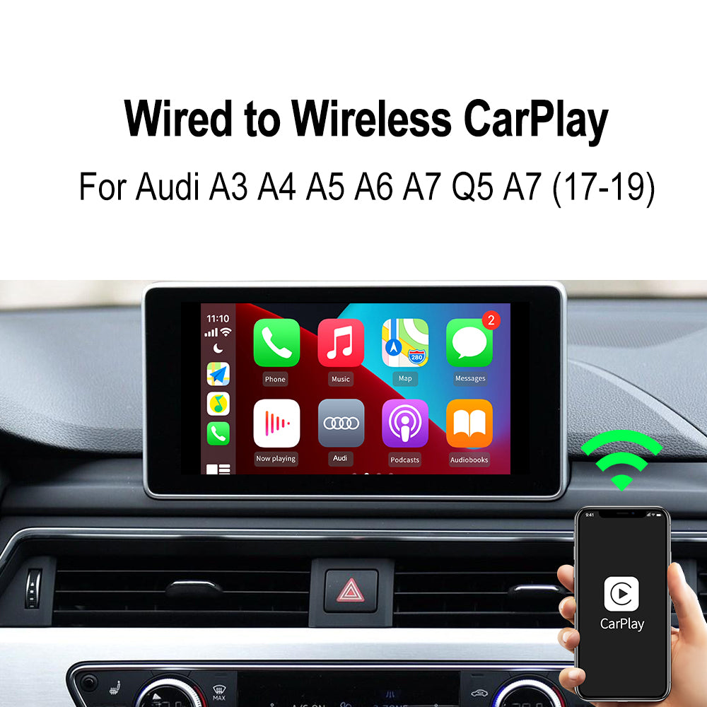 Carlinkit 2.0 CarPlay sans Fil Adaptateur,CarPlay pour Voitures filaires dusine,pour Audi/Nissan/Volvo/VW/Acura/Buick/Kia/Ford/Cadillac/Citroen/Fiat,Convertissez CarPlay Filaire en CarPlay sans Fil 