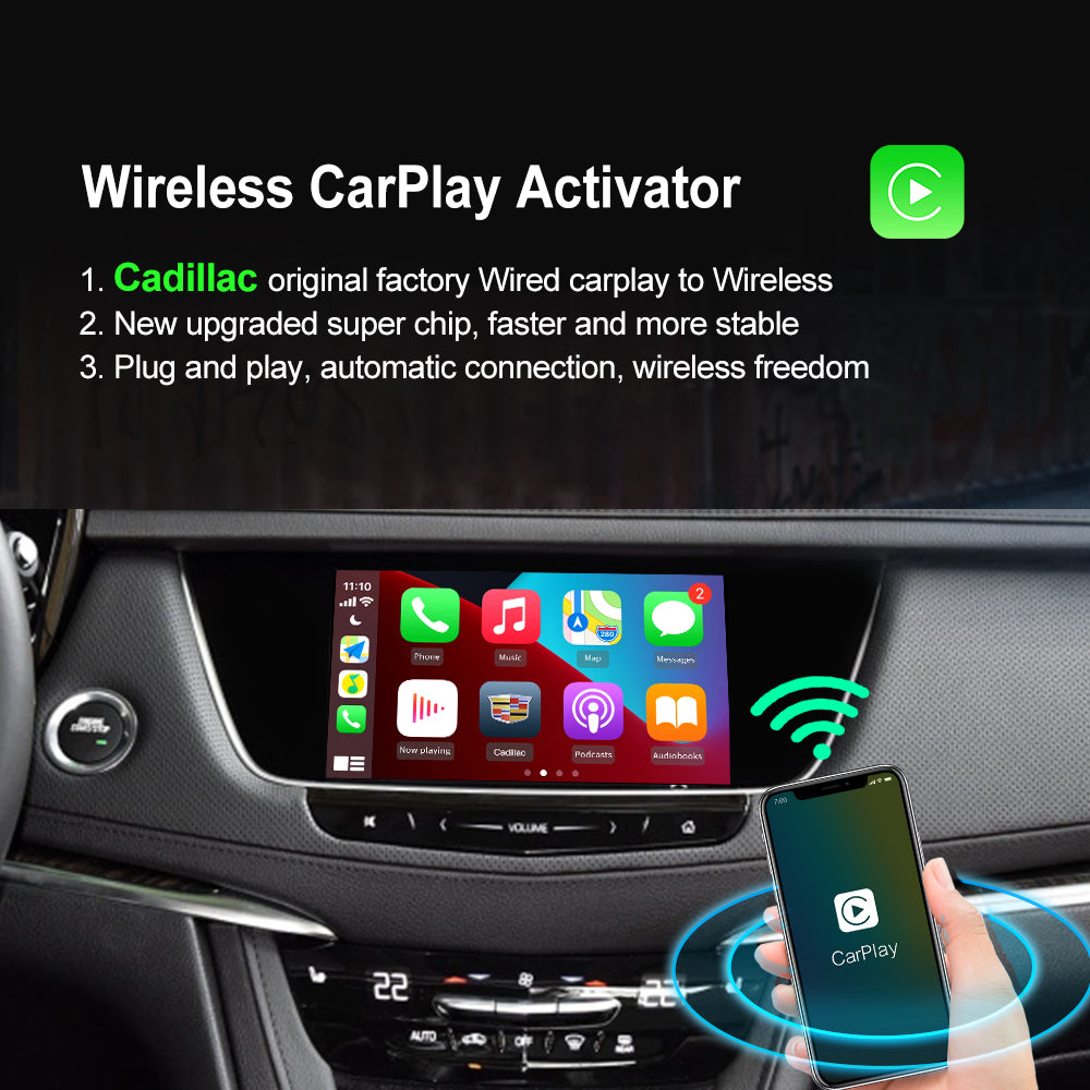 for Cadillac XT4/ XT6/ CT5/ Fiesta from 2016 to 2021 Wi-Fi 5G for Kia Sportage/Optima/forte/Niro Wireless CarPlay Adapter Updated CarlinKit 3.0 Makes your Wired Apple CarPlay Wireless Auto Connect 