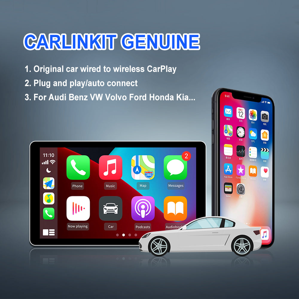  CarlinKit 3.0 Wireless CarPlay Adapter for iPhone & Wired  CarPlay Cars Only. Wireless CarPlay Dongle Plug and Play Convert Wired to  Wireless Auto Connect Online Update Siri GPS Music-TPC : Electronics
