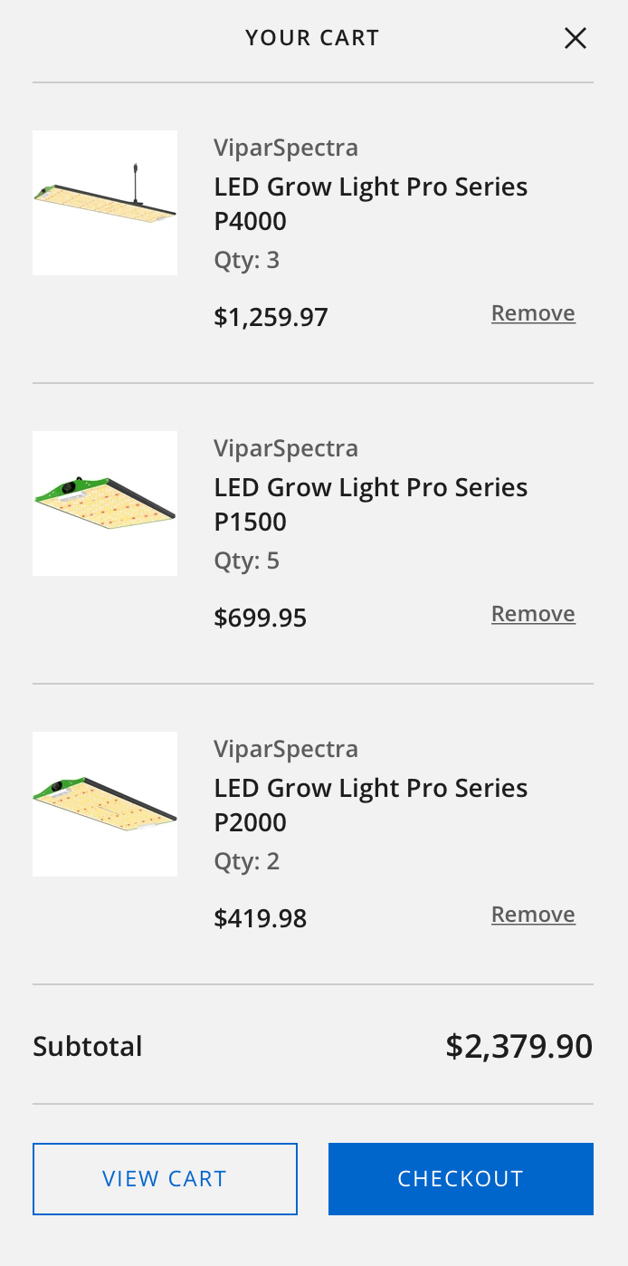 Add your items to cart