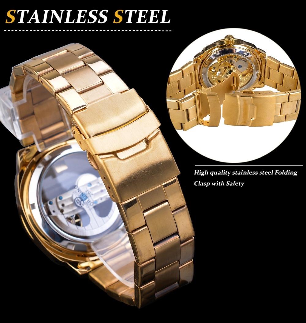 Transparent Mechanical Automatic Skeleton Watch