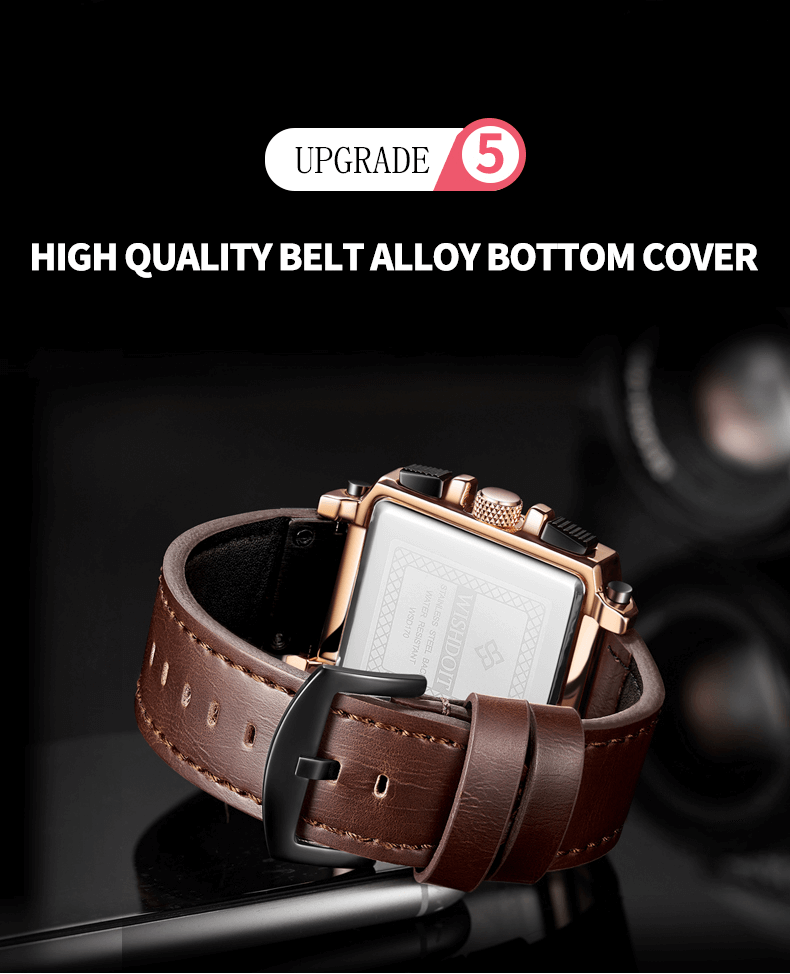 Square Large Dial Quartz Watch