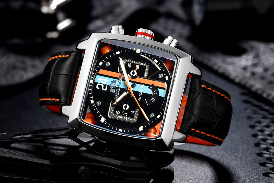 Self Wind Genuine Leather Watch