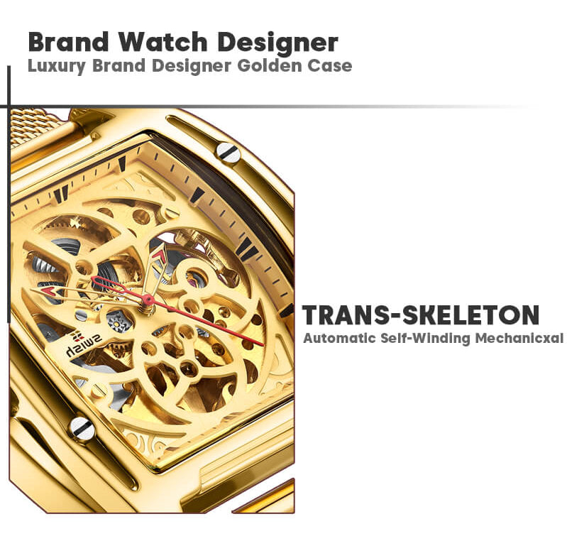 Luxury Skeleton Tourbillon Wristwatch