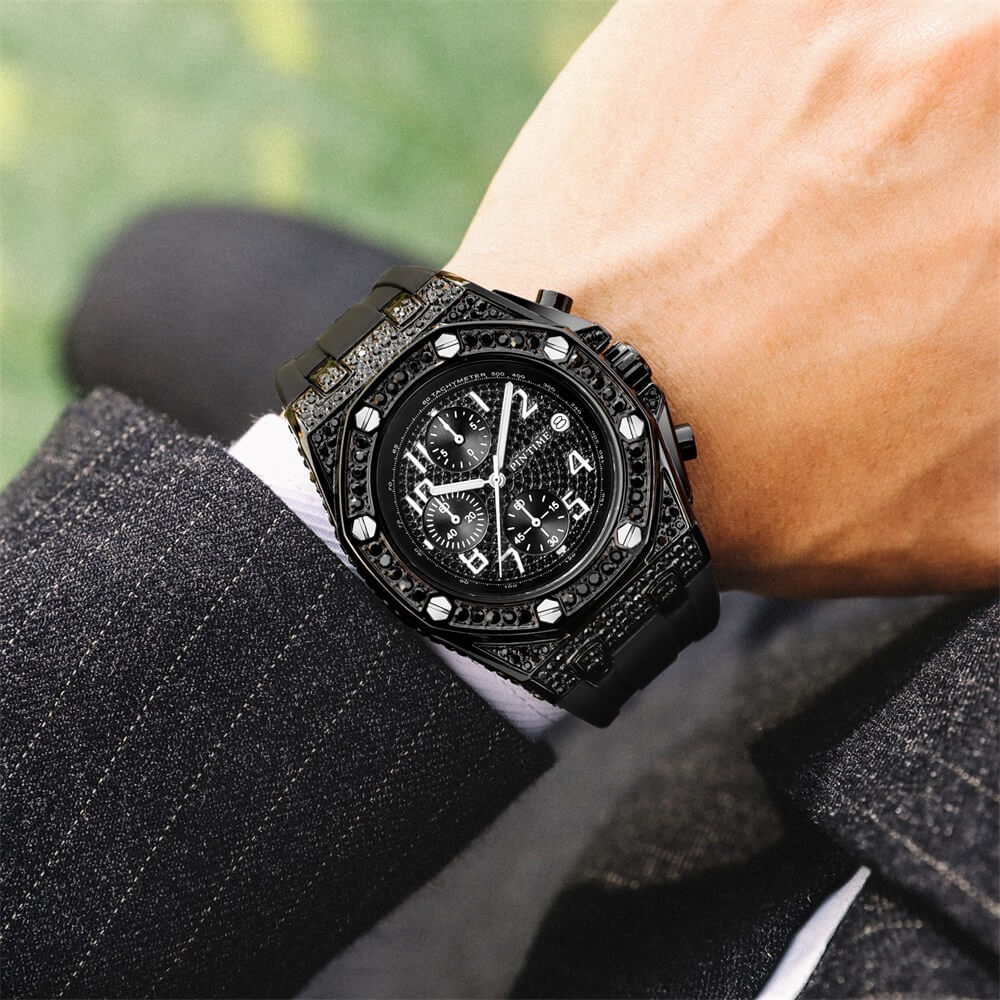 Diamond Chronograph Quartz Watch