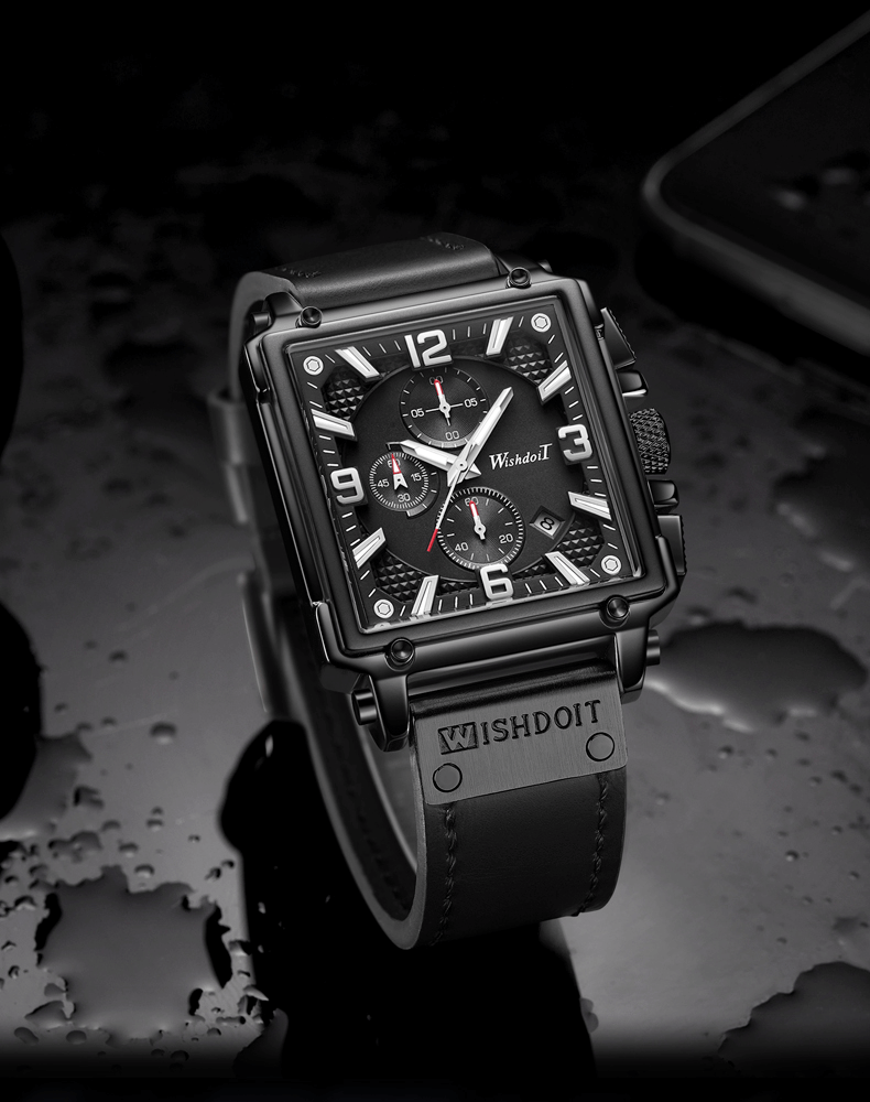 Square Large Dial Quartz Watch