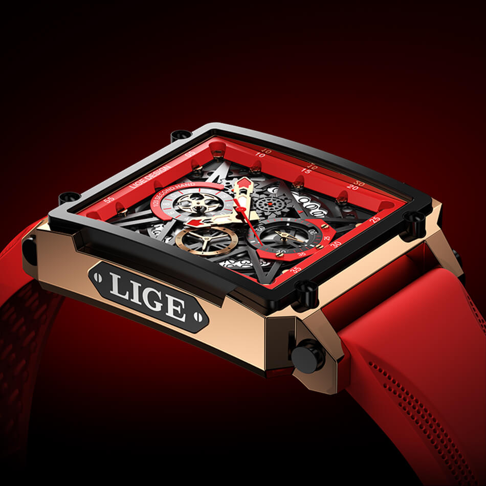 Sport Hollow Quartz Square Watch