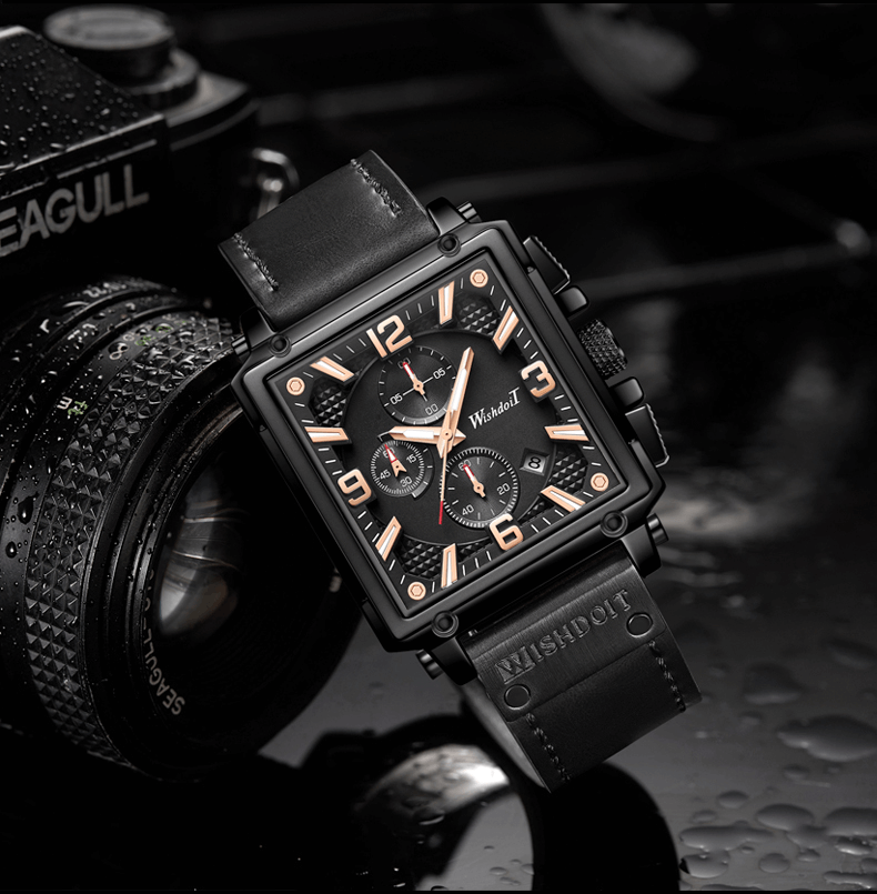 Square Large Dial Quartz Watch