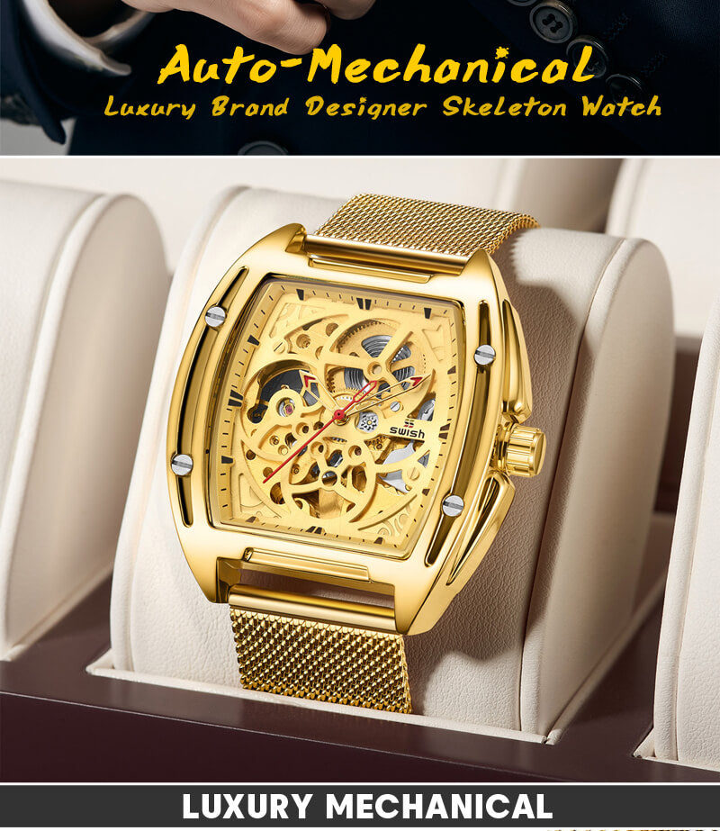 Luxury Skeleton Tourbillon Wristwatch