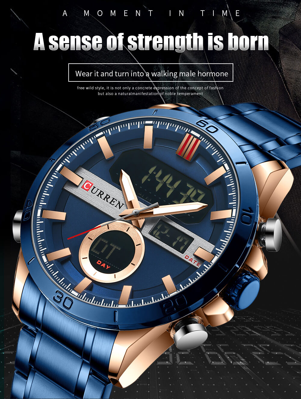 Sport Gold Men's Digital Watch