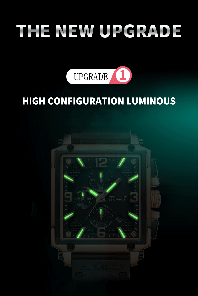 Square Large Dial Quartz Watch
