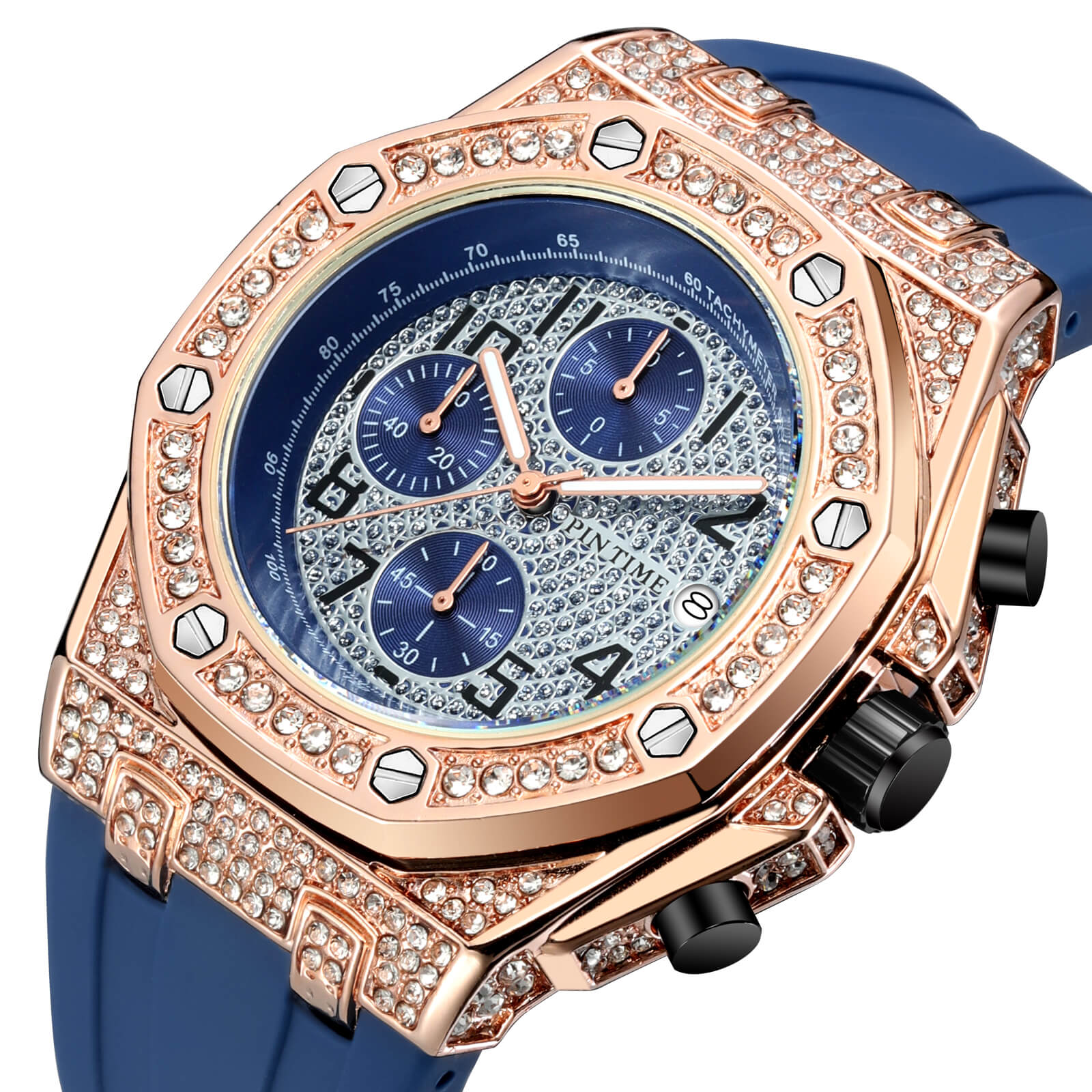 Diamond Chronograph Quartz Watch