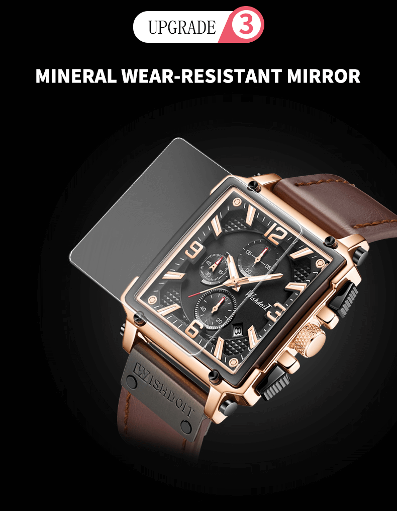Square Large Dial Quartz Watch