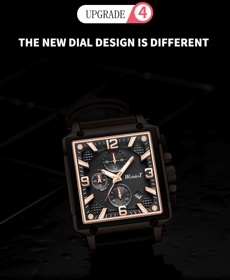 Square Large Dial Quartz Watch