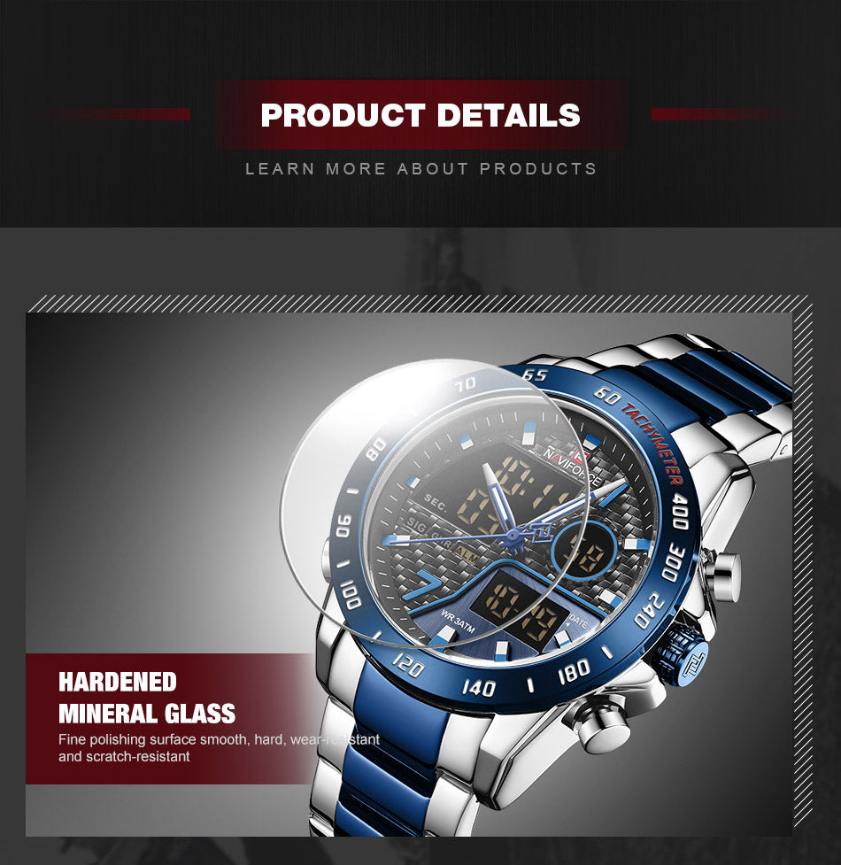 Chronograph Sport Digital Quartz Watch