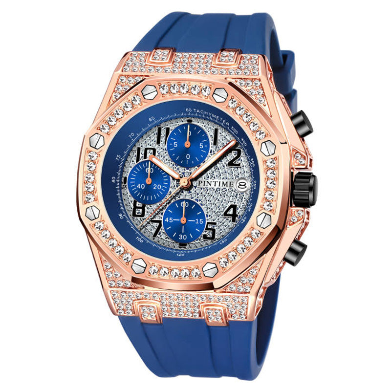 Diamond Chronograph Quartz Watch