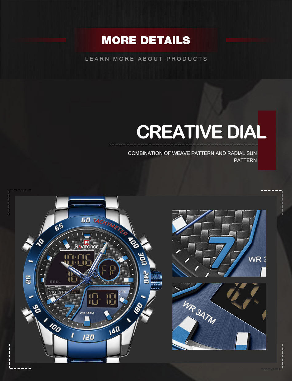 Chronograph Sport Digital Quartz Watch