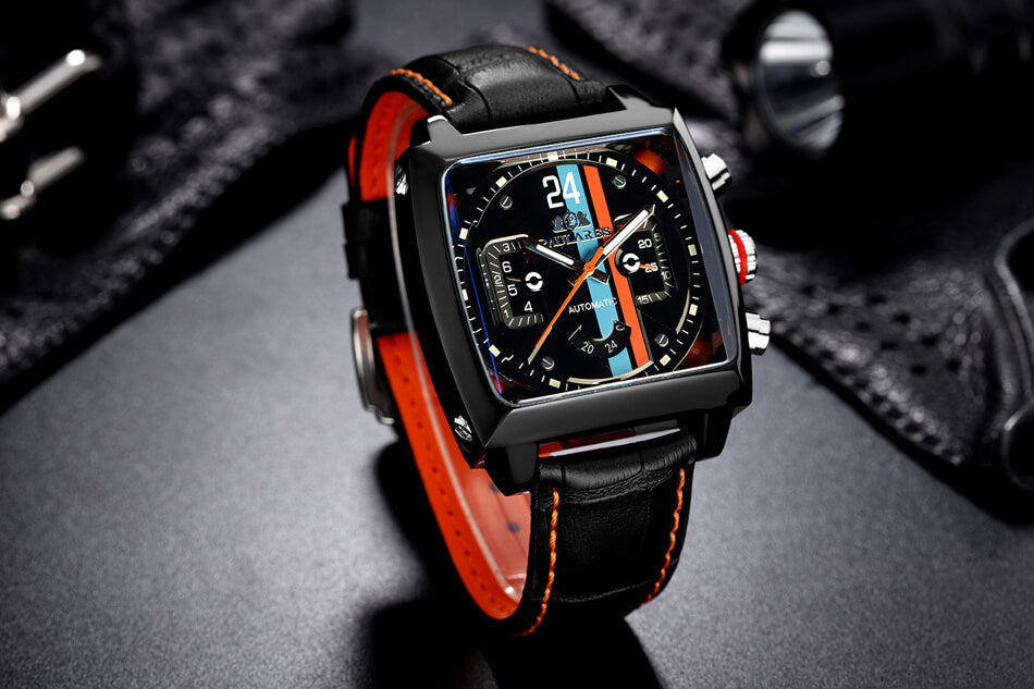 Self Wind Genuine Leather Watch