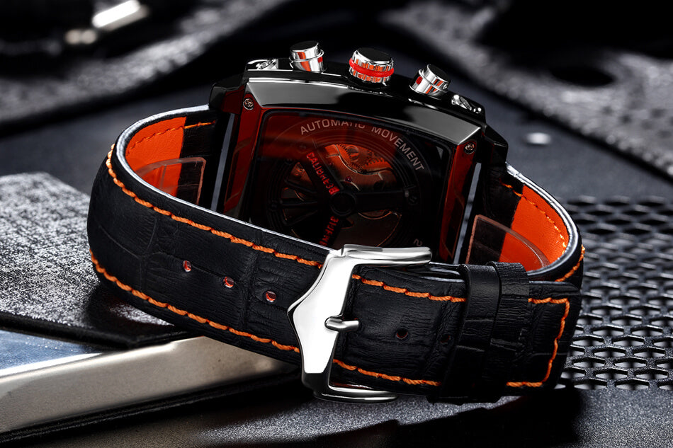 Self Wind Genuine Leather Watch