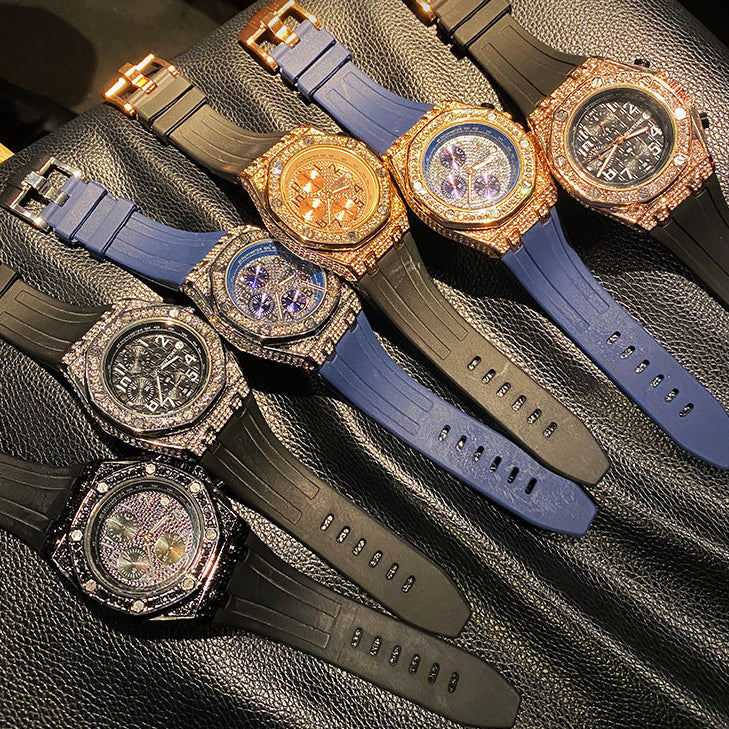 Diamond Chronograph Quartz Watch