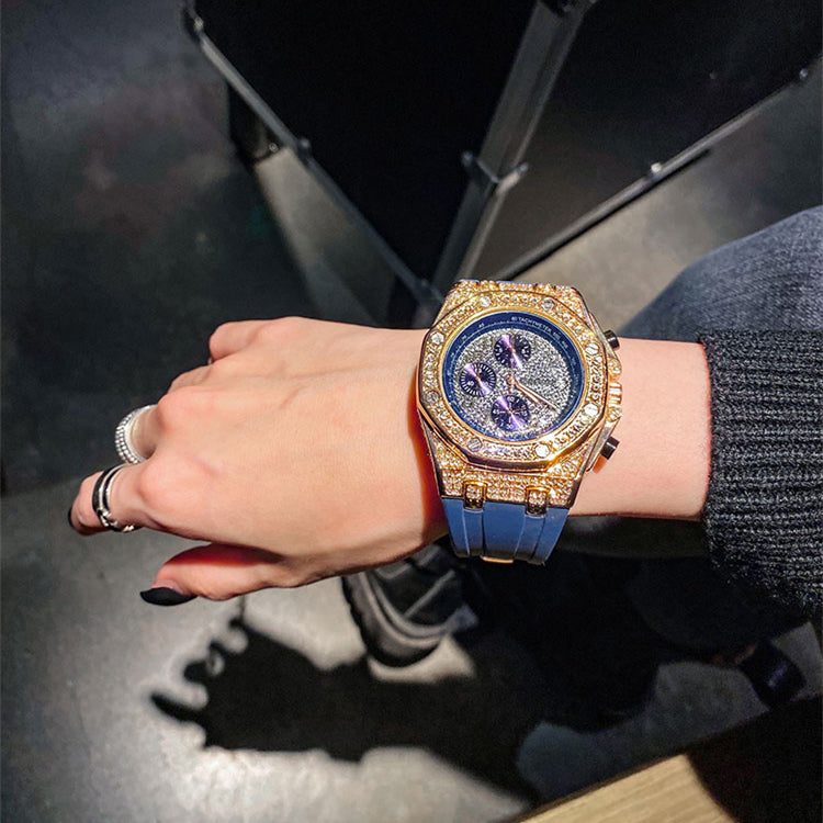 Diamond Chronograph Quartz Watch